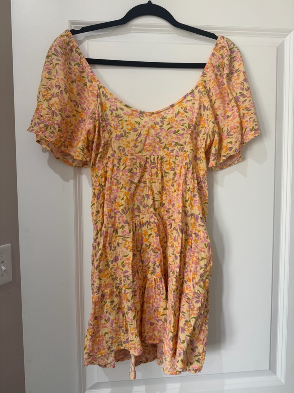 Billabong Pink & Yellow Floral Mini Dress